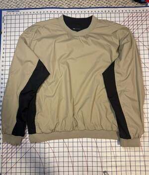 Wedge Golf Men's Reversible Pullover Crewneck Tan Black Size XL
